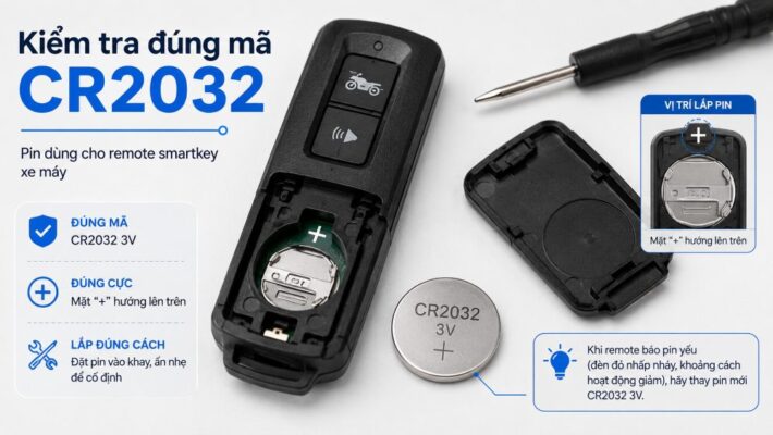 pin cr2032 remote smartkey xe may
